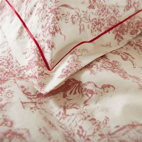 toile de jouy pillowcases.